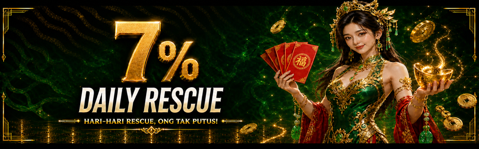 HARI2MAU 7% Daily Rescue — Hari-hari rescue, ong tak putus